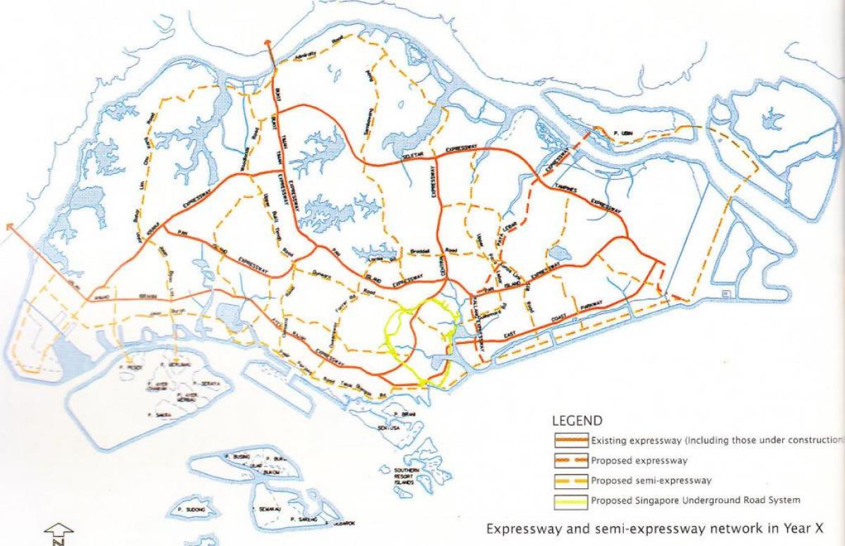 Singapur highway Karte anzeigen