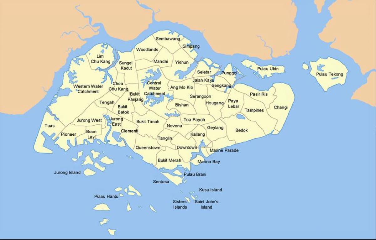 Karte von Singapur-erp