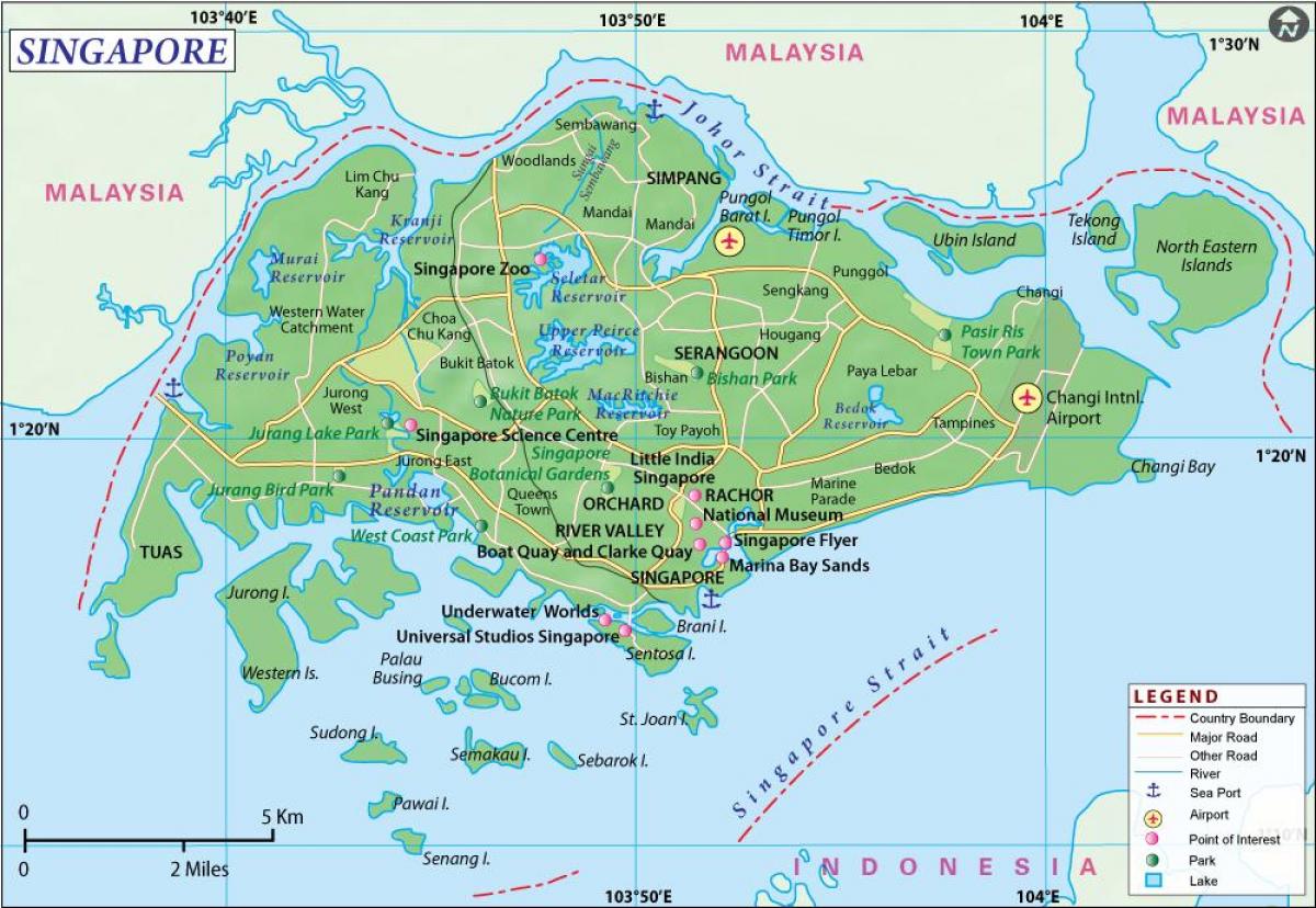 Karte von Singapur-Stadt