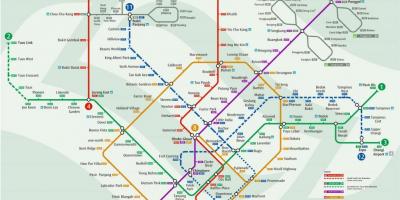 Der Mtr-station Karte, Singapur