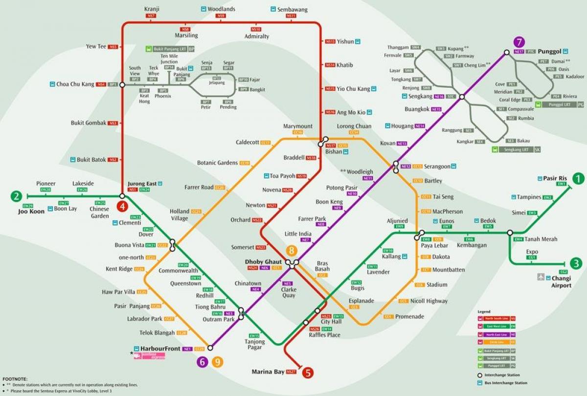 mrt-system-Karte Singapur