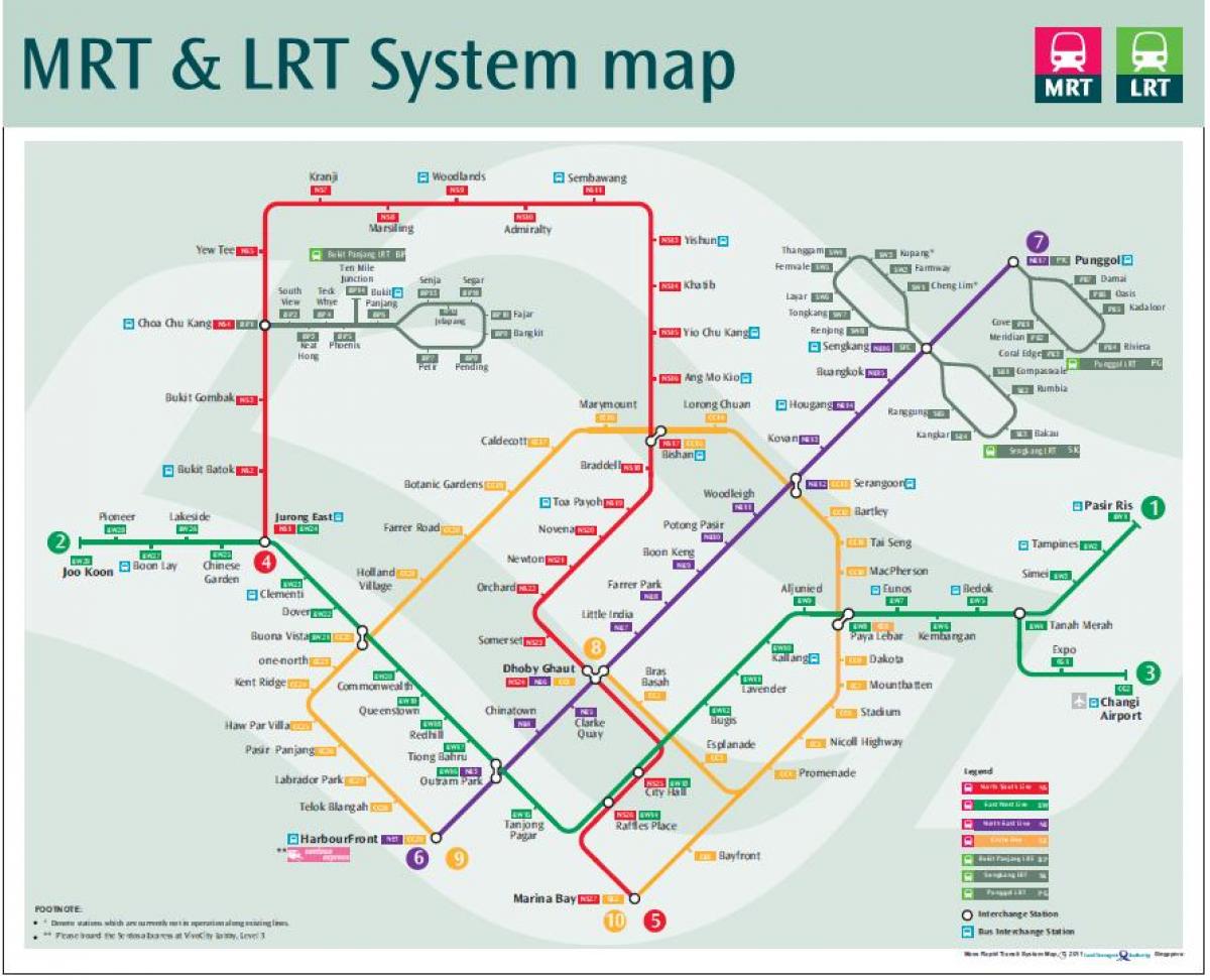 lrt route Singapur Karte