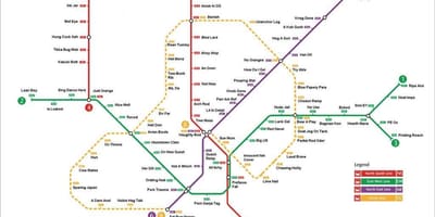 Die Mrt-station Karte, Singapur
