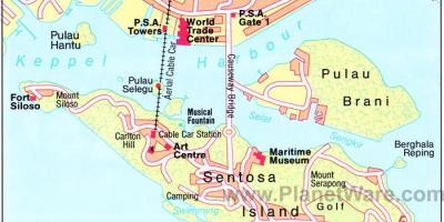 Karte der Sehenswürdigkeiten in Singapur