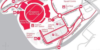 Karte von Singapur sports hub