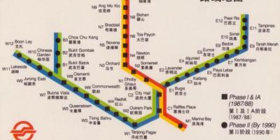 Karte von Singapur-Schnellstraße