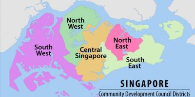 Karte von Singapur-region